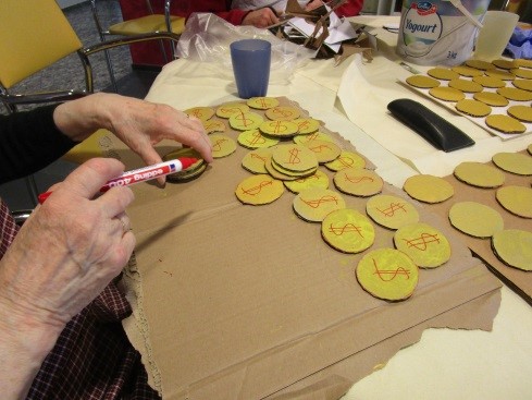 Resident engaging in an activity